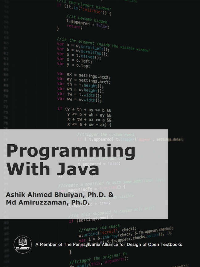Programming with Java – PA-ADOPT